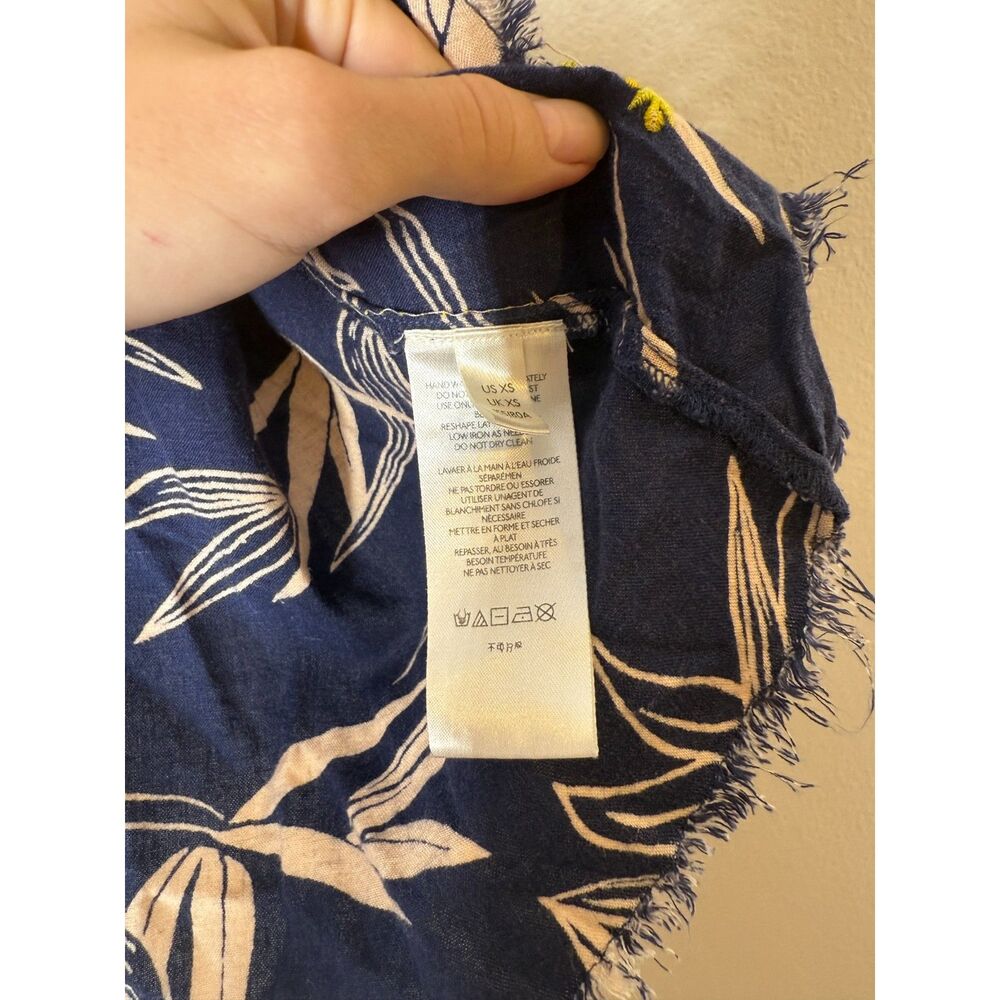 Urban Outfitters Embroidered Button Up Top Womens Sz XS Linen Blend Beachy Boho - Picture 7 of 9